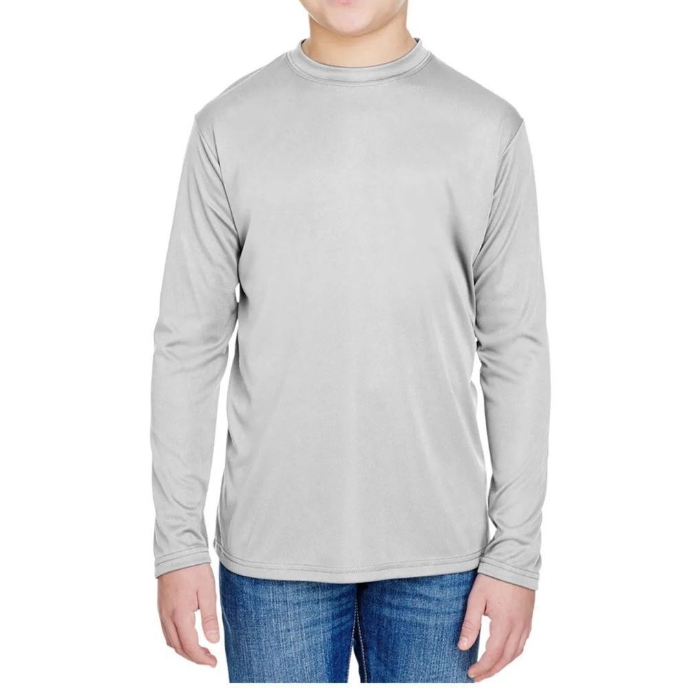 Kids Youth A4 Cooling Performance Long Sleeve T-Shirt Size L NWOT